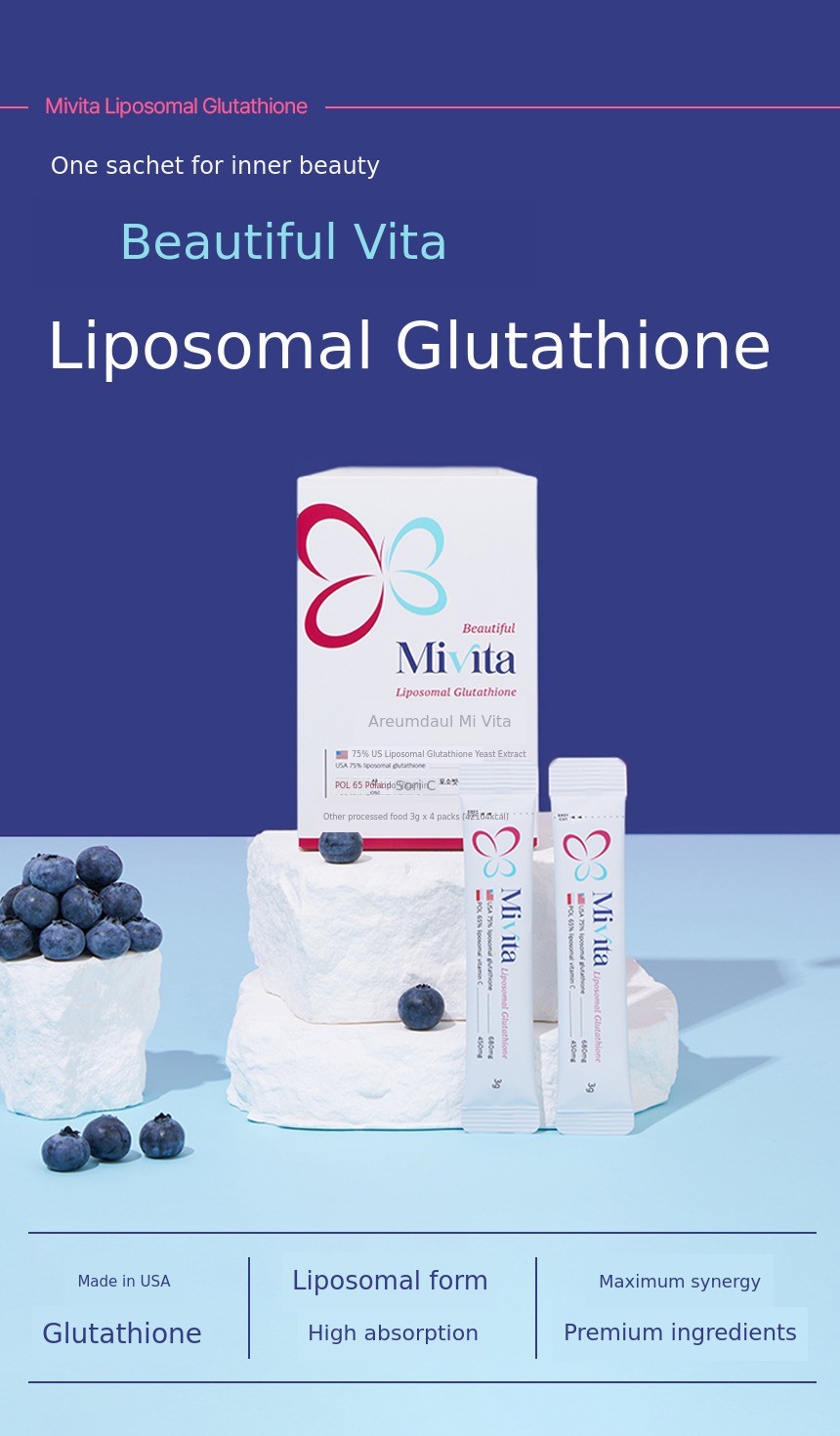 All-in-One Liposome Glutathione] Everything good for women is packed into  one packet!! by Mivita