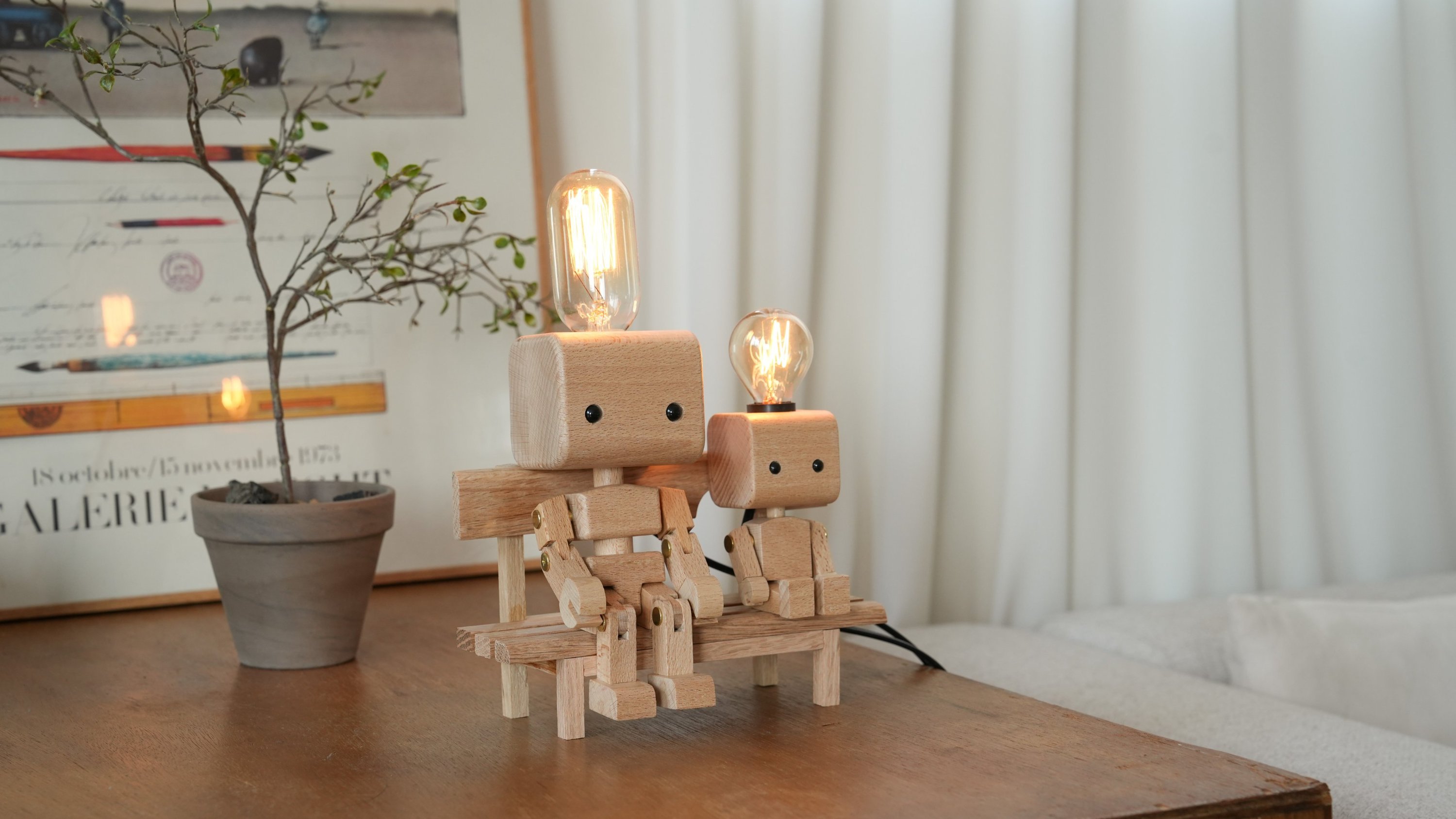 "If a jointed wooden doll could light up your night?" Mokgak_Wooden Doll Mood Light