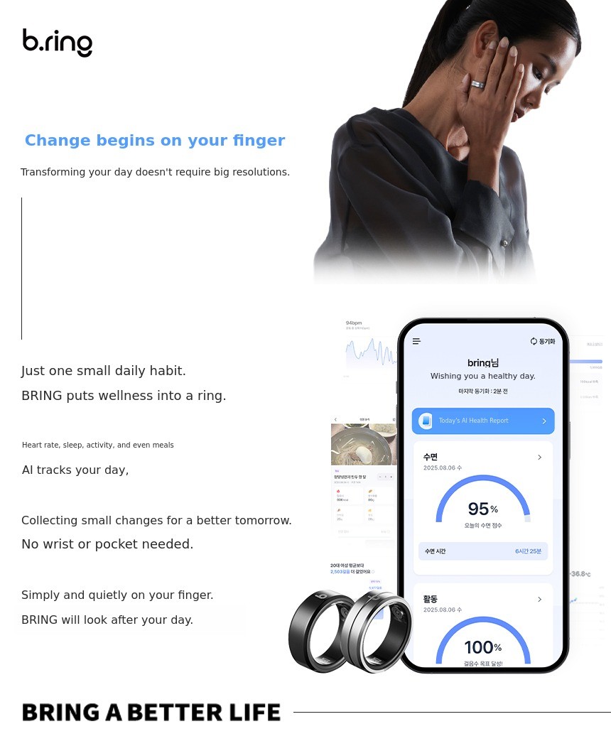 [100,000 won range] A data-based smart ring that can be operated with ...
