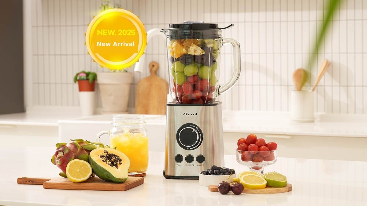 [2025 Shinil Latest Model] 4-Layer Stainless Steel Blades Ultra-Powerful 500W Blender