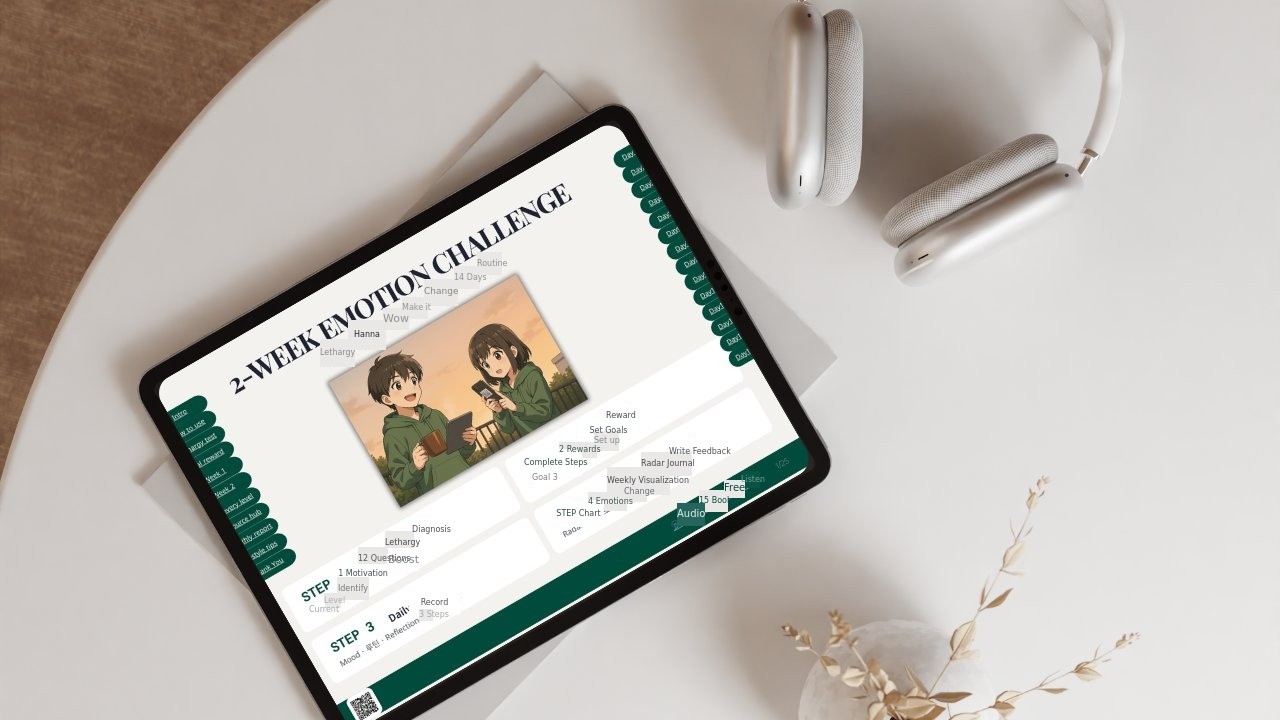 14-Day Emotional Routine Planner · Audiobook · Mood Cards | Muwau Emotional Reset