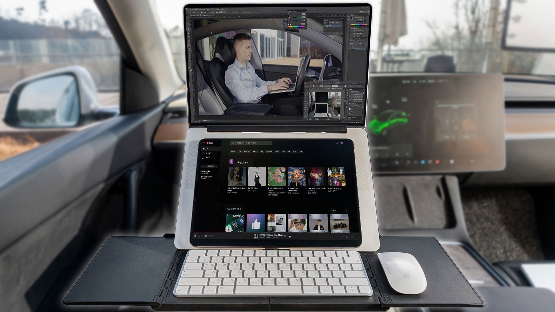 [Car Mount] Enjoy work and relaxation smartly in your car!