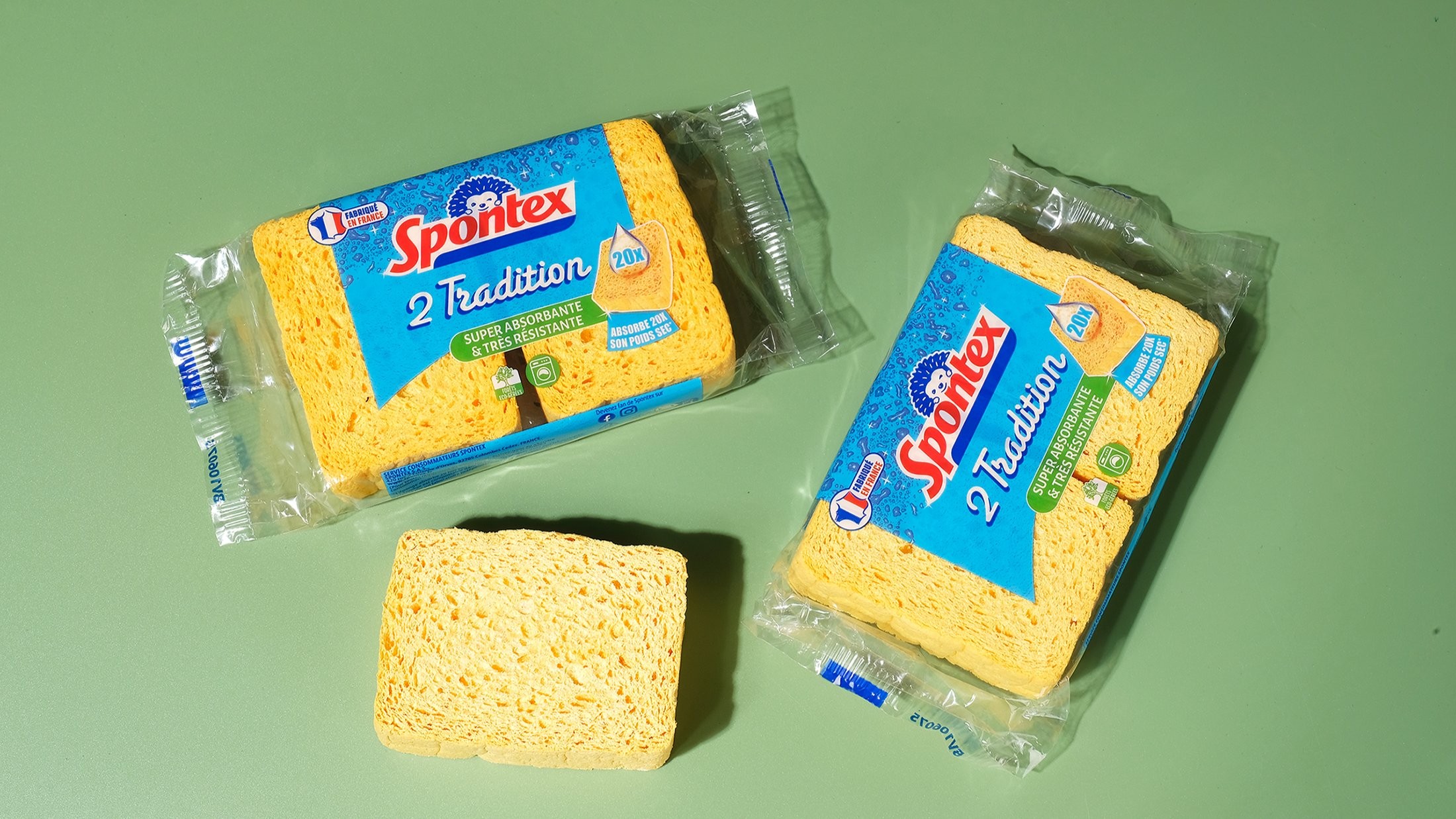 [3rd Encore][Over 1 Million Packs Sold] Spontex Sponge with Unmatched Water Absorption for Kitchen & Bathroom