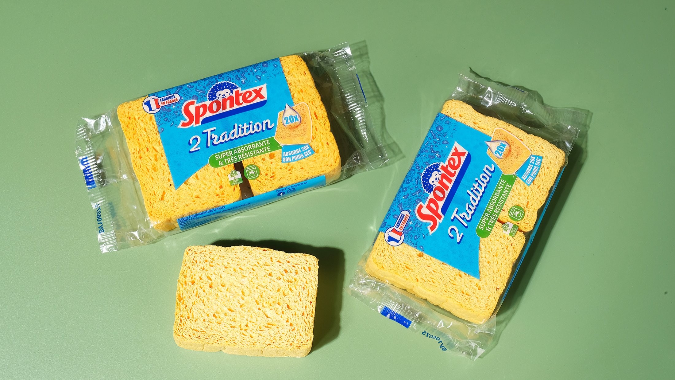 [4th Encore][Over 1 Million Packs Sold] Spontex Sponge for Ultimate Kitchen & Bathroom Absorption