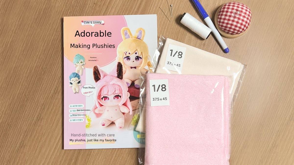 Premium Korean High-Density Fabric! Fail-Proof All-in-One Plush Doll DIY Kit