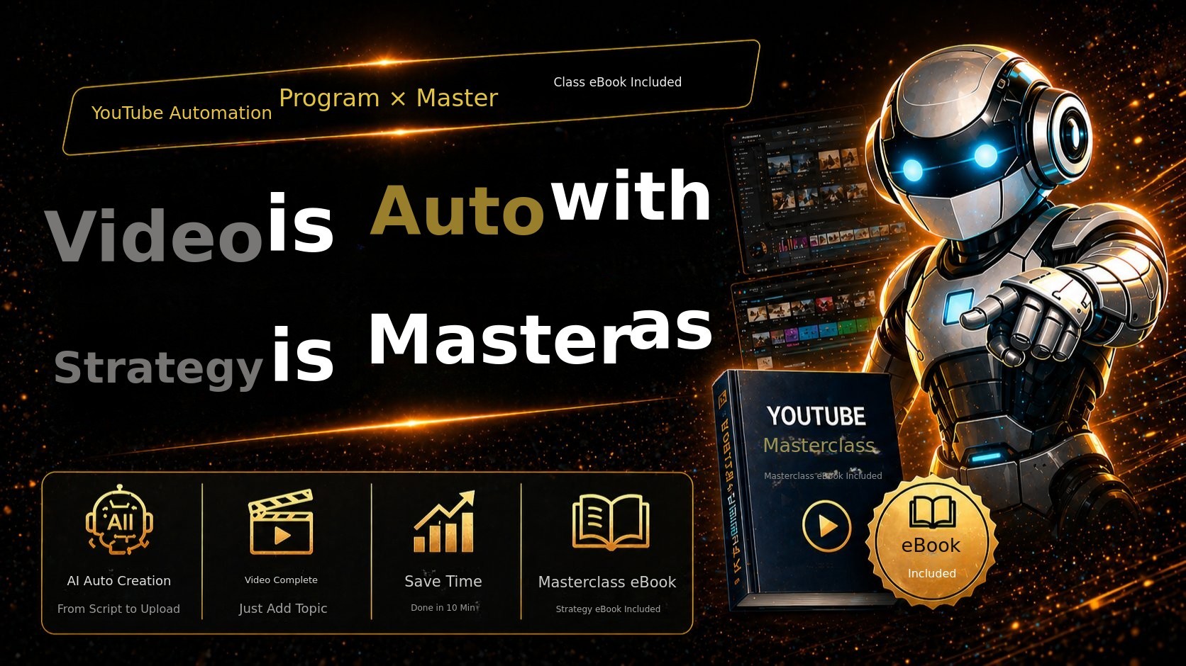 Exclusive Deal: YouTube Automation Tool + Masterclass eBook Bundle