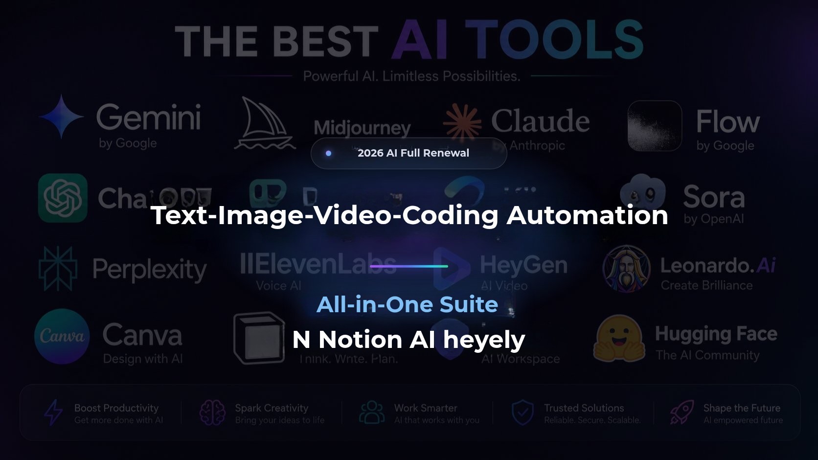 2026 AI 완전 리뉴얼! All-in-One Course: Writing Art Video Coding & Automation
