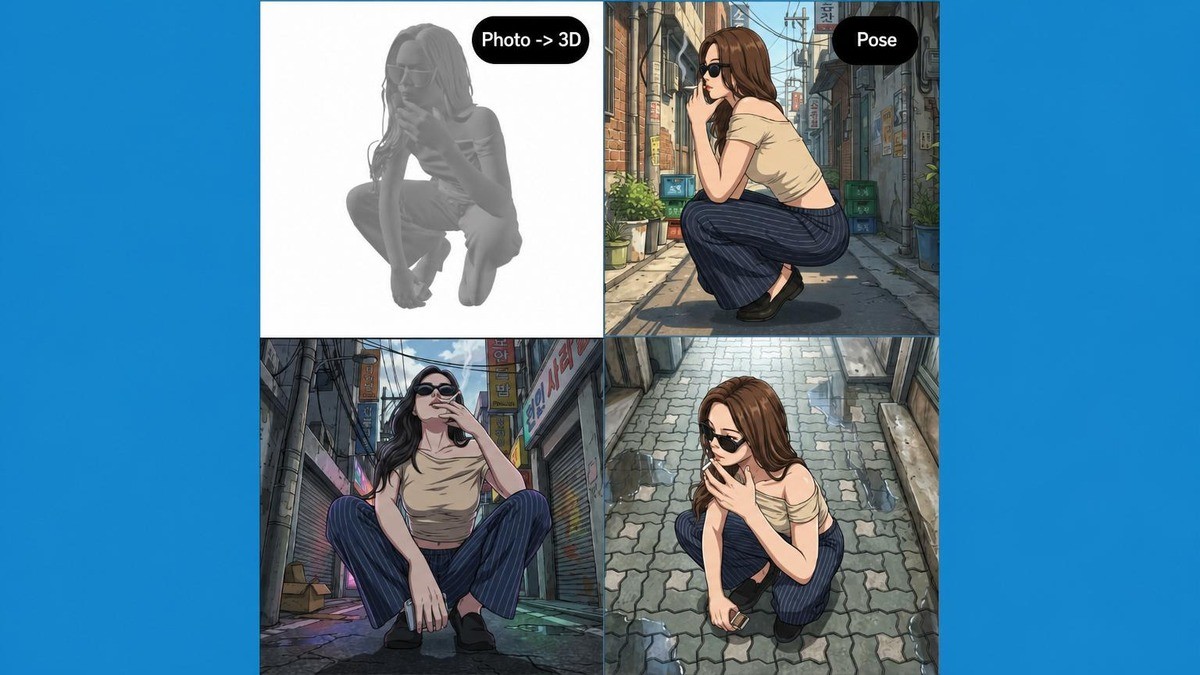 [No More Guesswork!] Transform Your Photo into 3D and Pose Your Character Just How You Want!