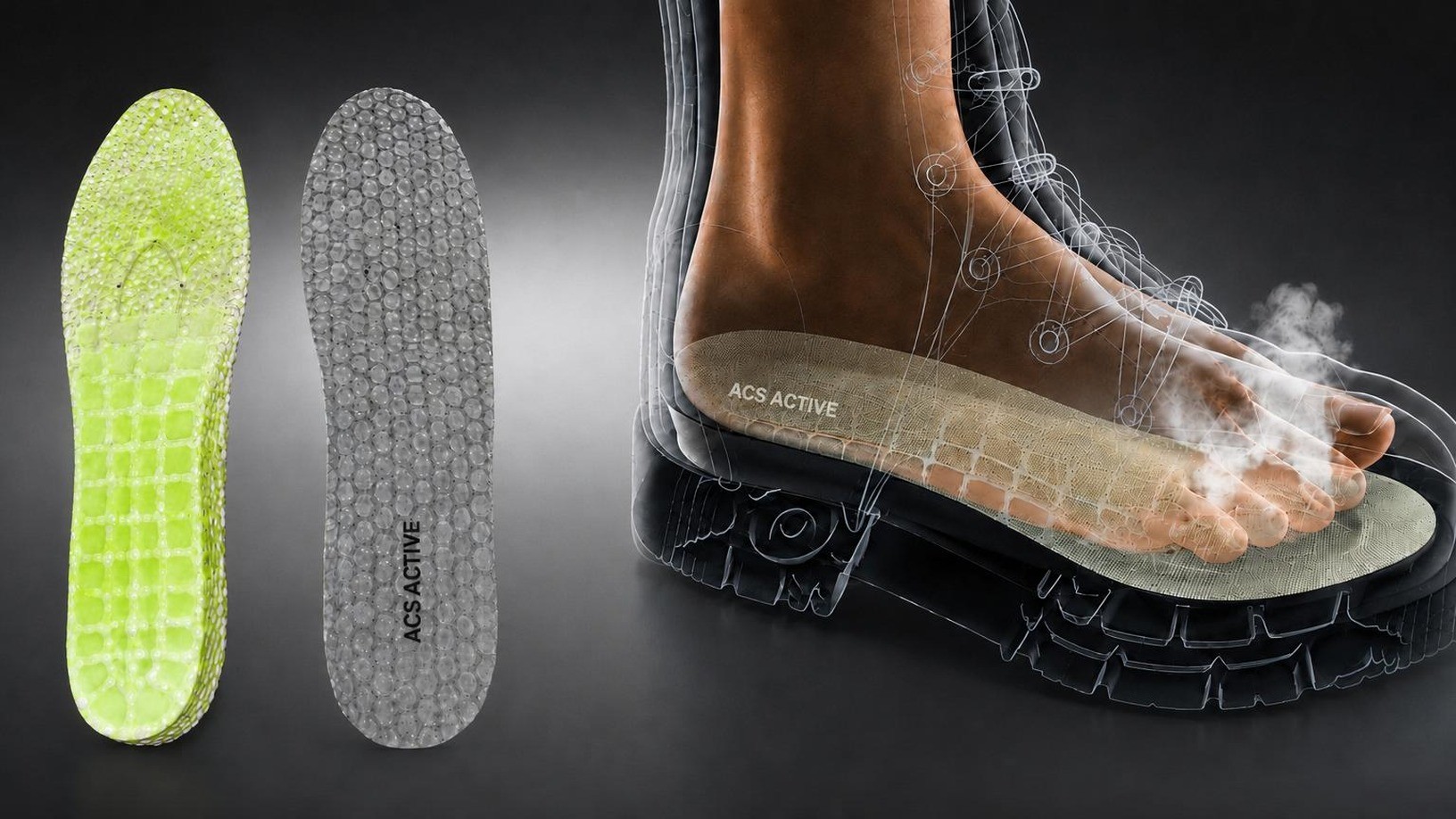Step into breathable comfort with air-circulating insoles