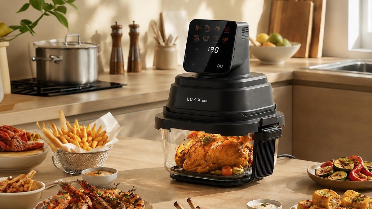 [Around $90] Chef-Level Cooking in One Touch! LUXX 360 Glass Air Fryer
