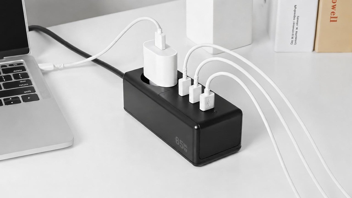 [Up to 4000W] Charge 4 Devices at Once with No Speed Drop—Ultra-Fast Power Strip!