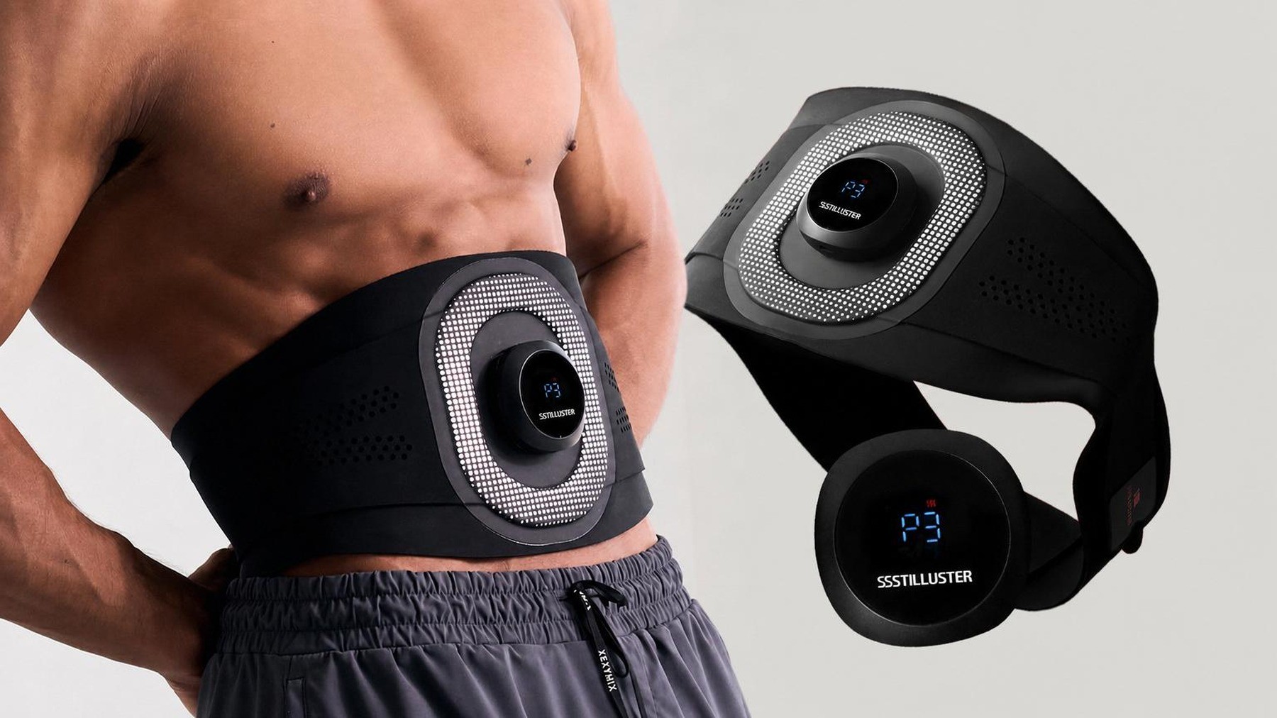 Just 20 minutes a day with this belt to sculpt your abs. Intense full-core activation.