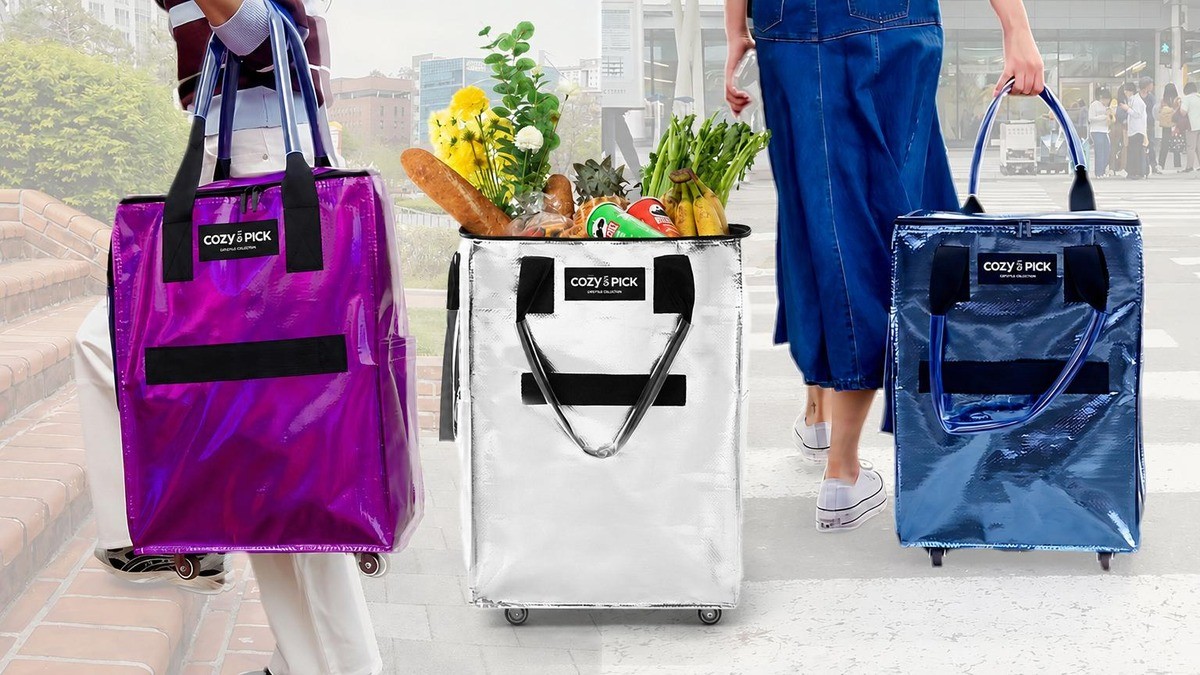 [110x Funded Encore] Glide Smoothly with Just One Finger the Soft Rolling Shopping Carrier