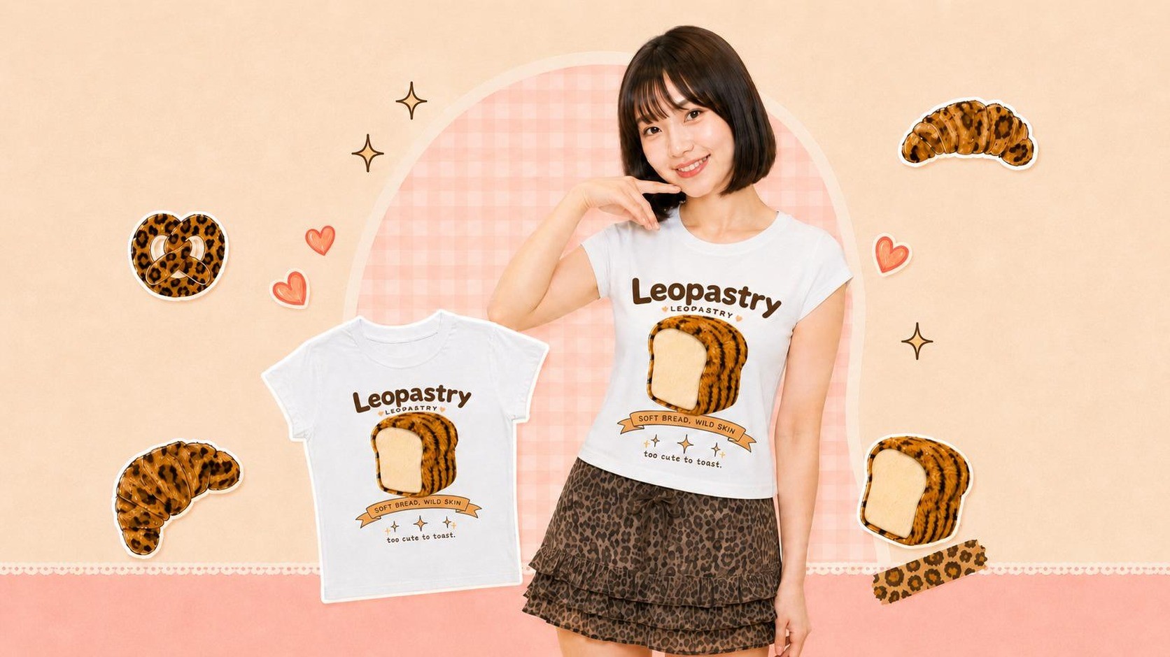 [Wadiz Exclusive] LEOPASTRY Leopard Print Graphic Tee
