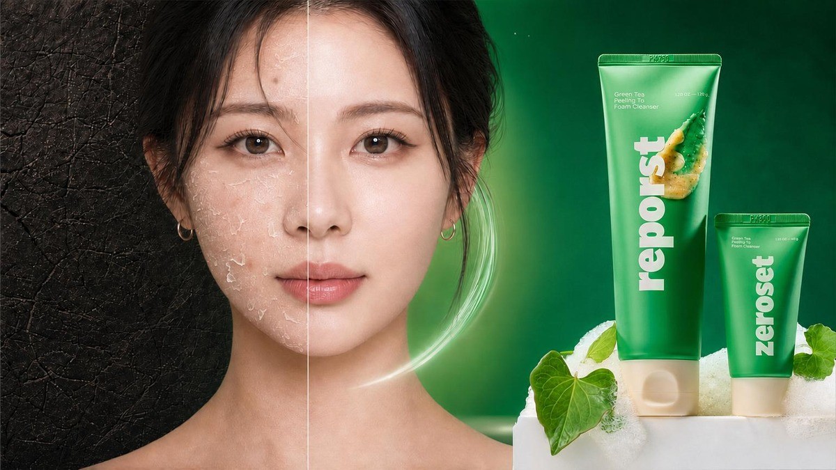 Summer Shine Control: Gentle Peeling Cleanser for Bumps Dead Skin & Acne