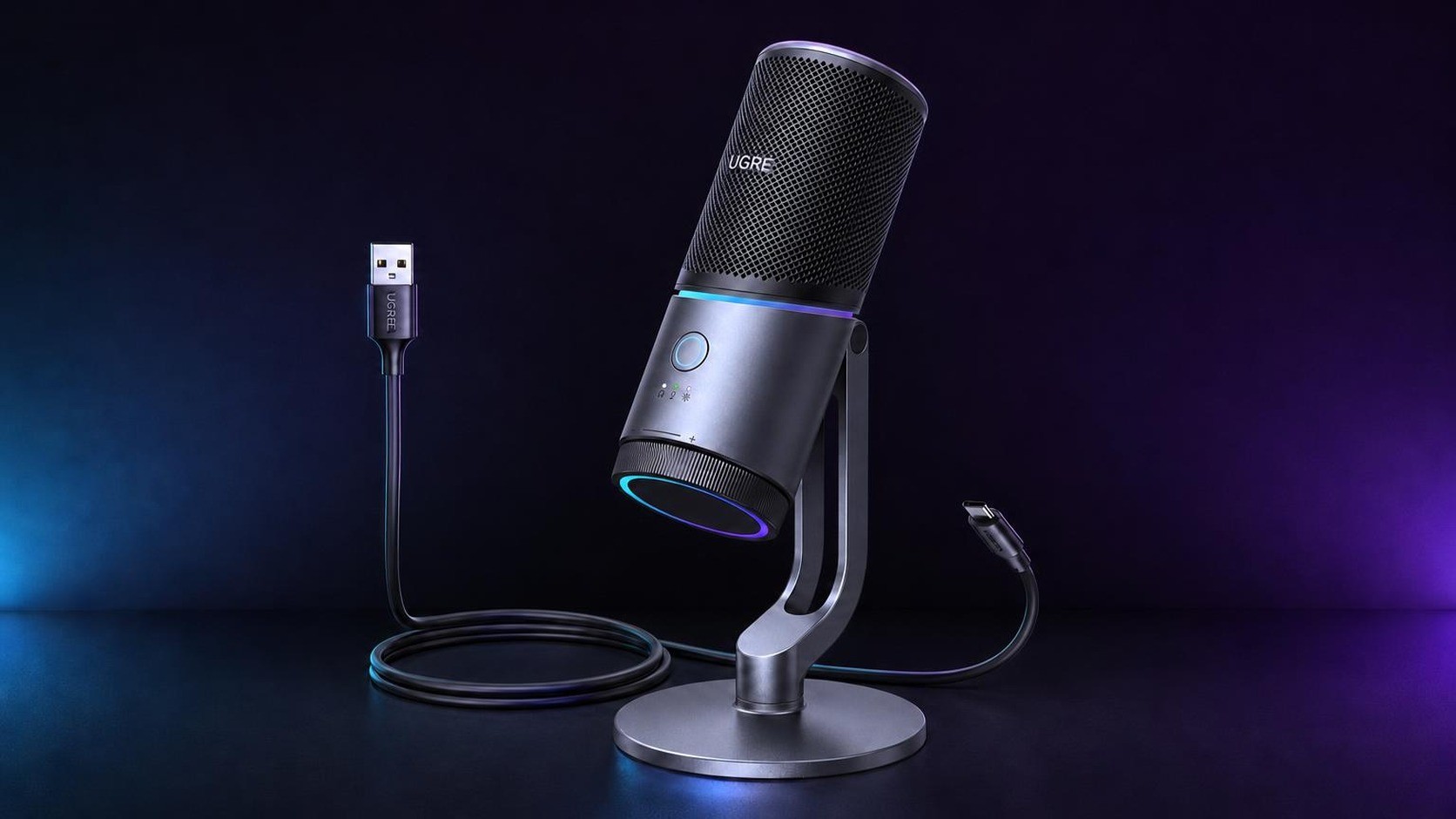 🎙️ Clear Voice No Noise: Ugreen 24bit RGB Microphone