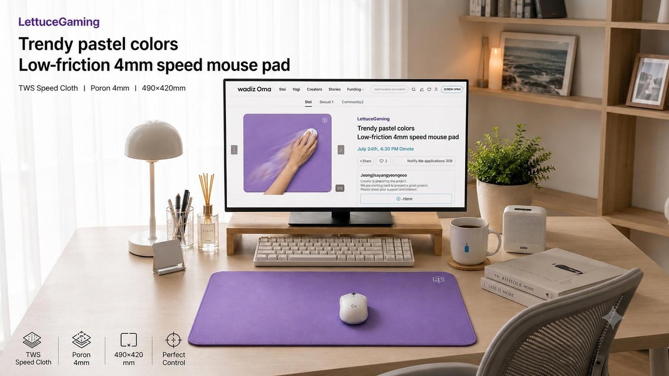 [Around $30] Sleek Pastel 4mm Low-Friction Speed Mousepad
