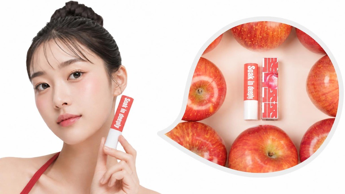 Moisturizing kissably soft lip balm…🩷Juicy Red Apple Glow Boost!