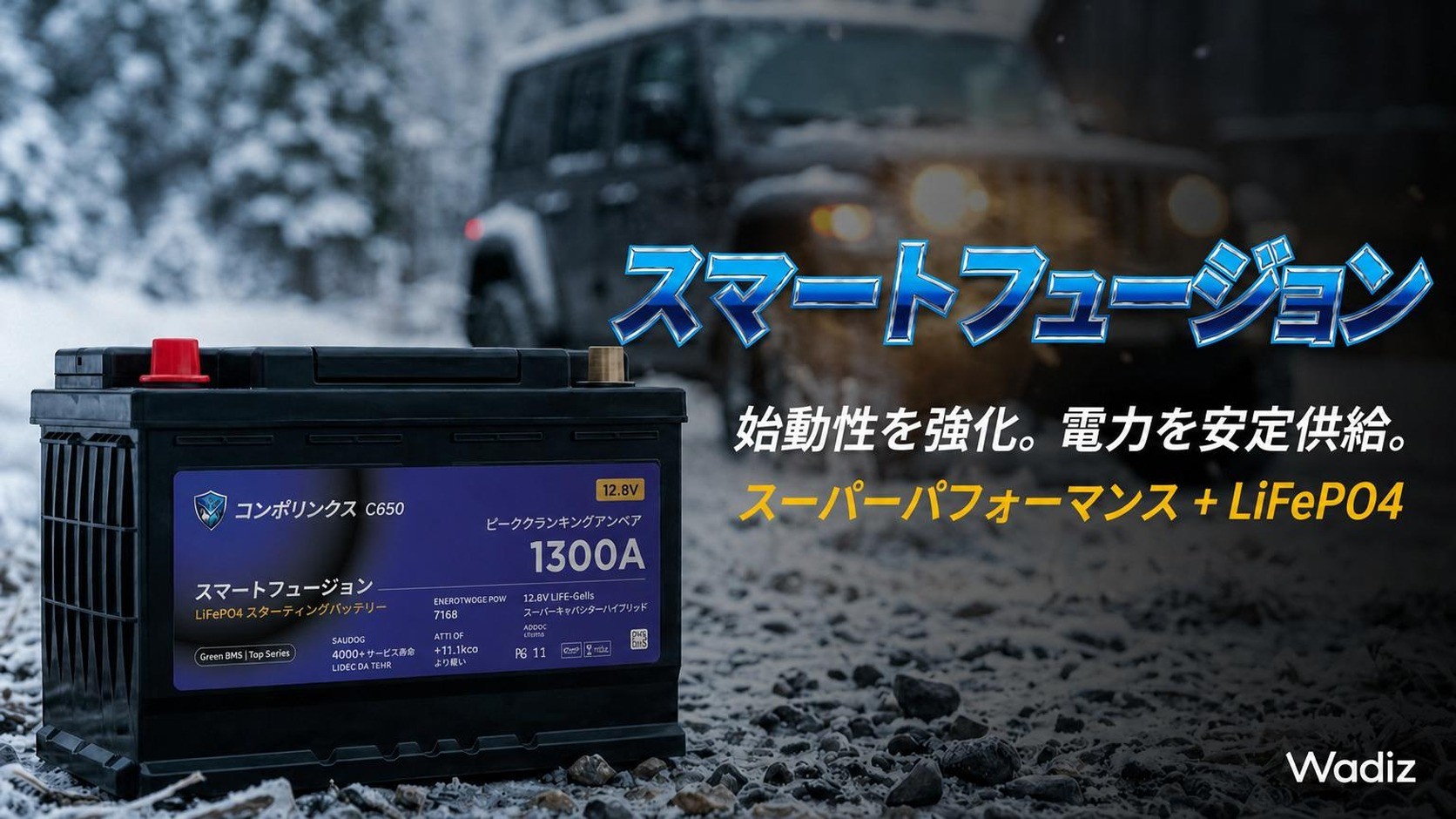 SmartFusion 12V ハイブリッドカー用バッテリー