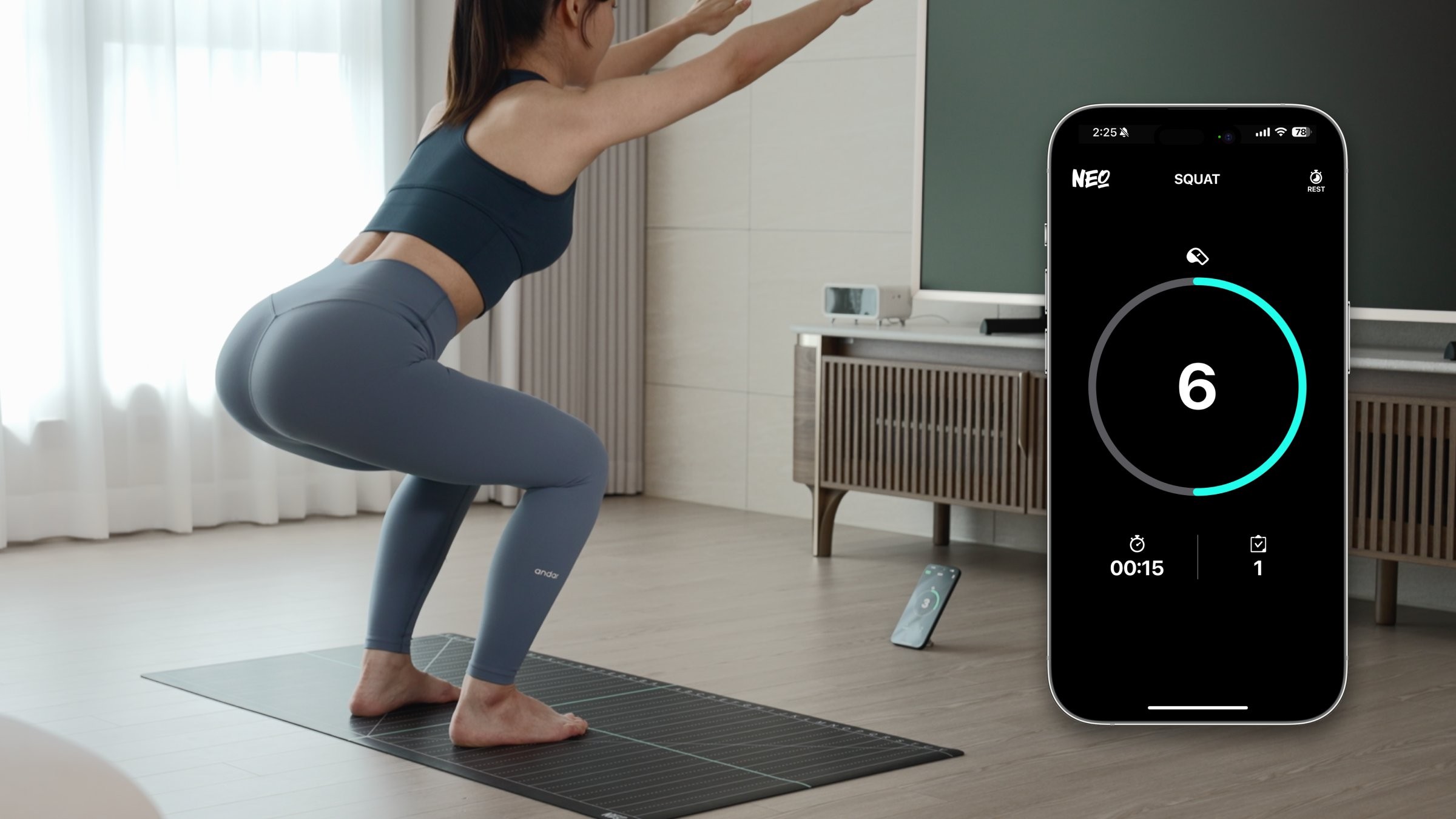 間違った姿勢はもうやめよう – 正しい姿勢で筋力トレーニング バランスマット + アプリ連動