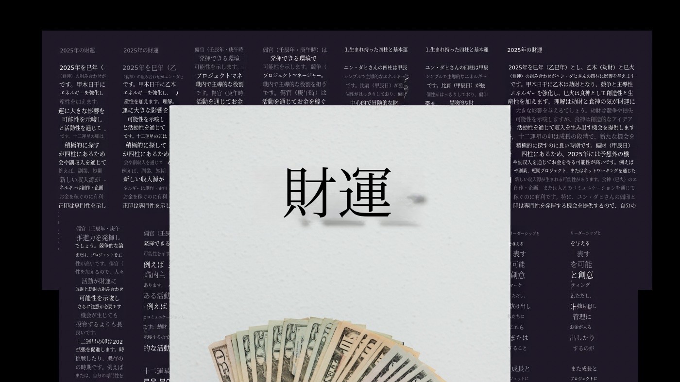 [2026年にお金を呼び込む] 生まれ持った金運レポート