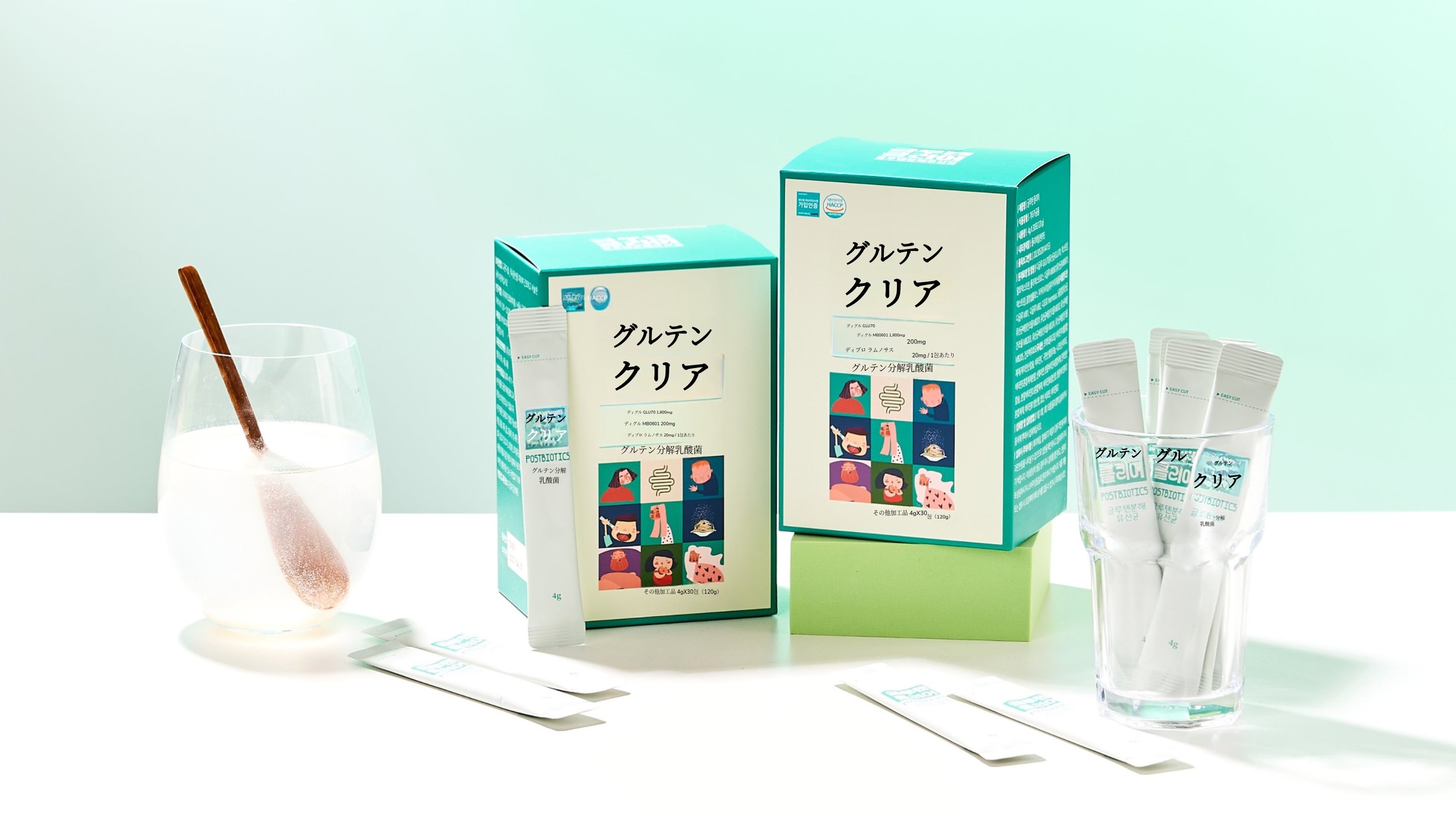 ぽっこりお腹すっきり！パン・麺も楽しめるグルテン分解プロバイオティクス