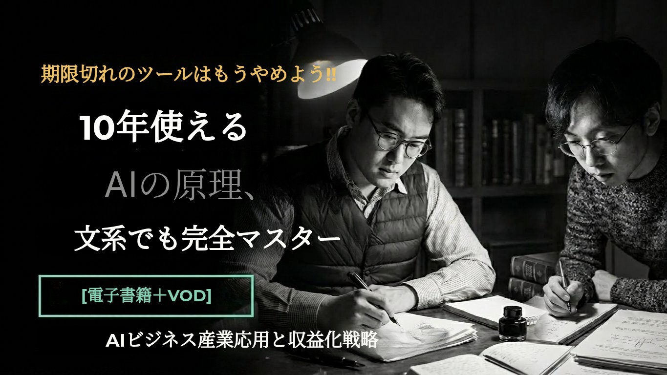 一度学べば10年使えるAI基礎講座『AIビジネス活用と収益化』