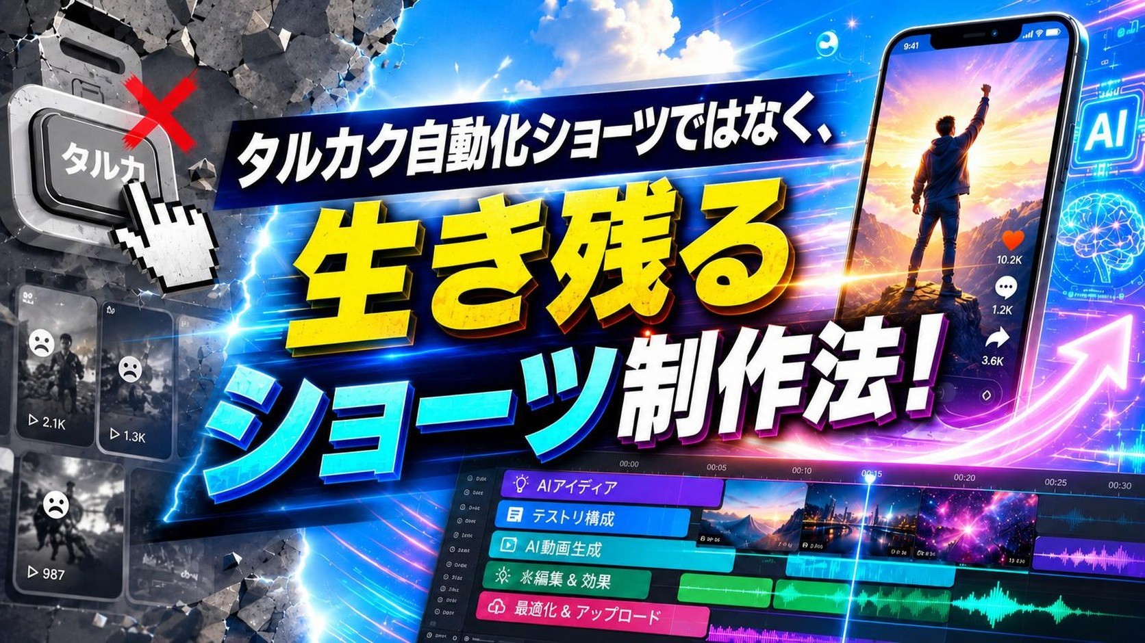 自動生成ショート動画ではなく、生き残るAIショート動画の作り方！