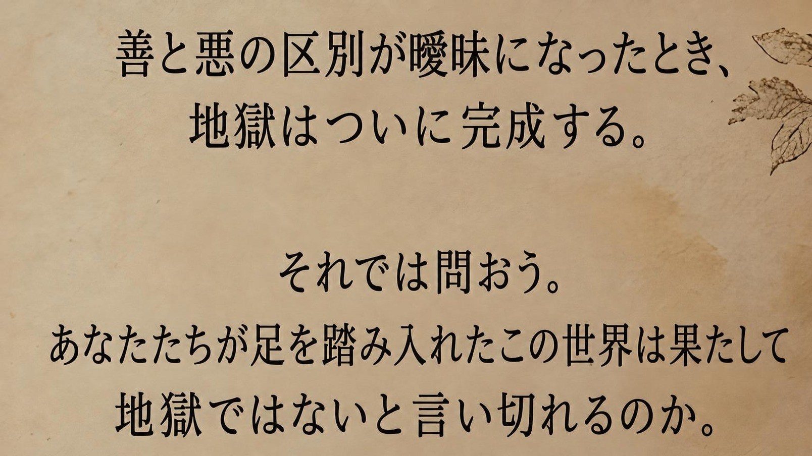 最も残酷な加害は「最も優しい顔」でやってくる｜〈悪の美学〉