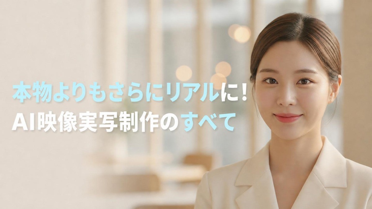 [本物以上のリアルさ！] AI映像リアル制作のすべて