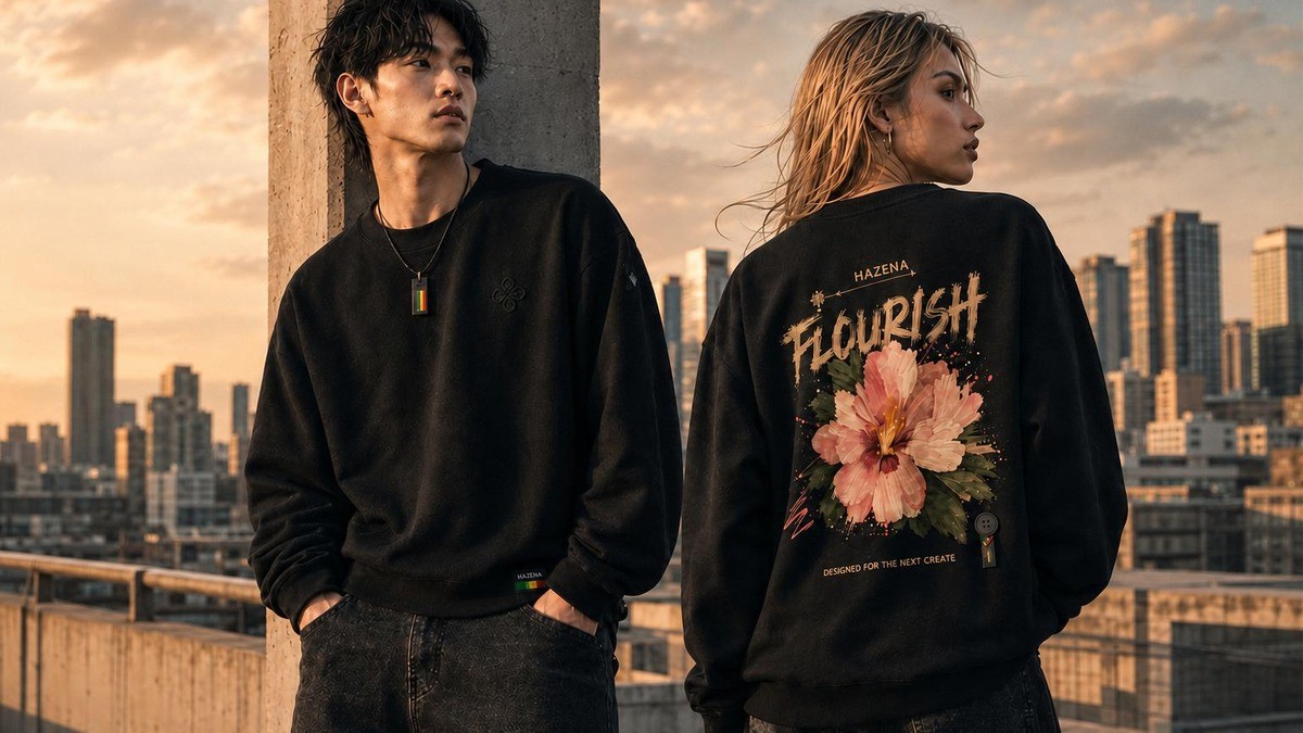 ハジェナの世界観を纏う、初のBLOOM & FLOURISHスウェットコレクション