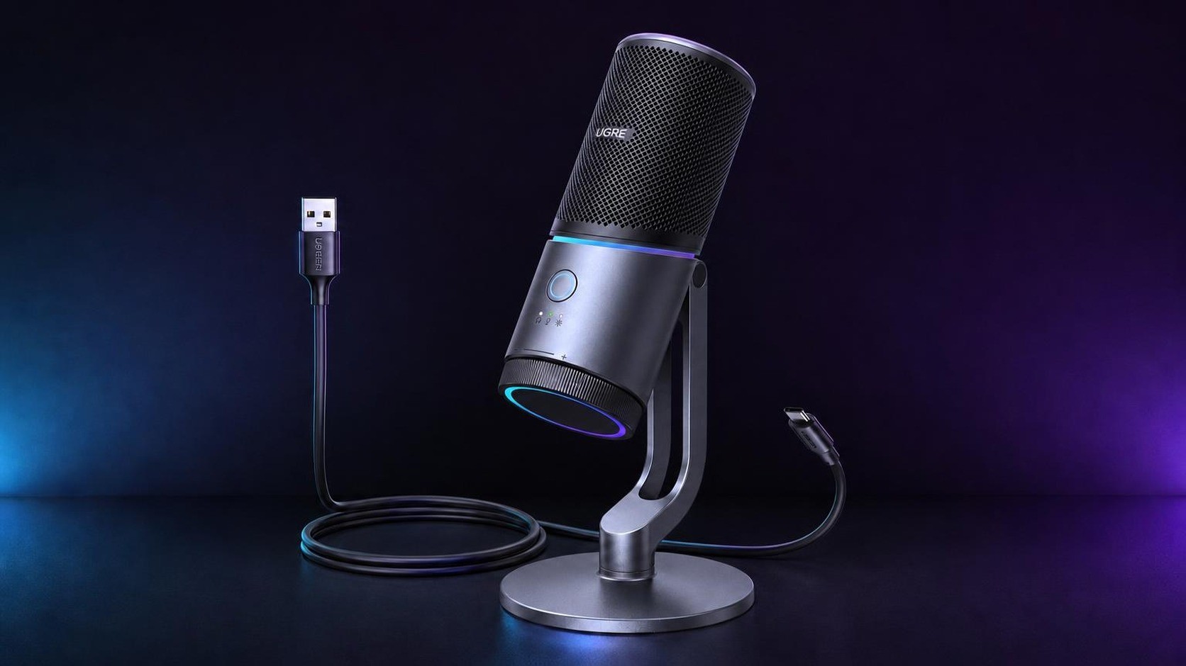 🎙️ 雑音を消して声だけクリアに、ユグリーン24bit RGBマイク