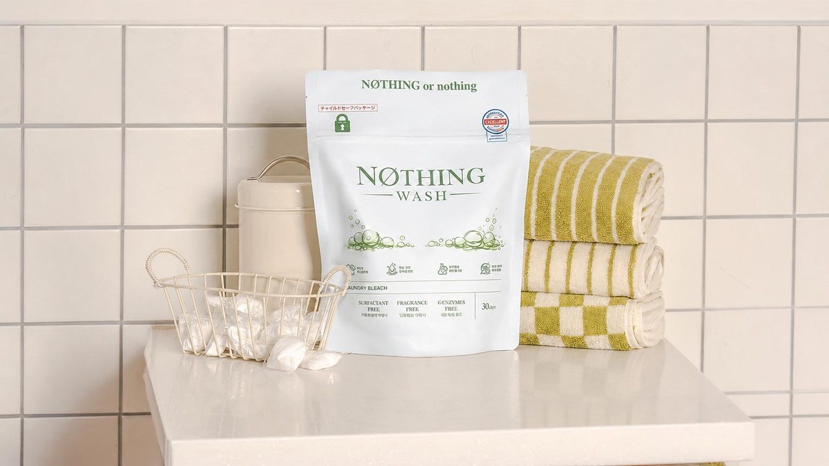 界面活性剤フリーのプレミアムカプセル洗剤、Nothing Wash