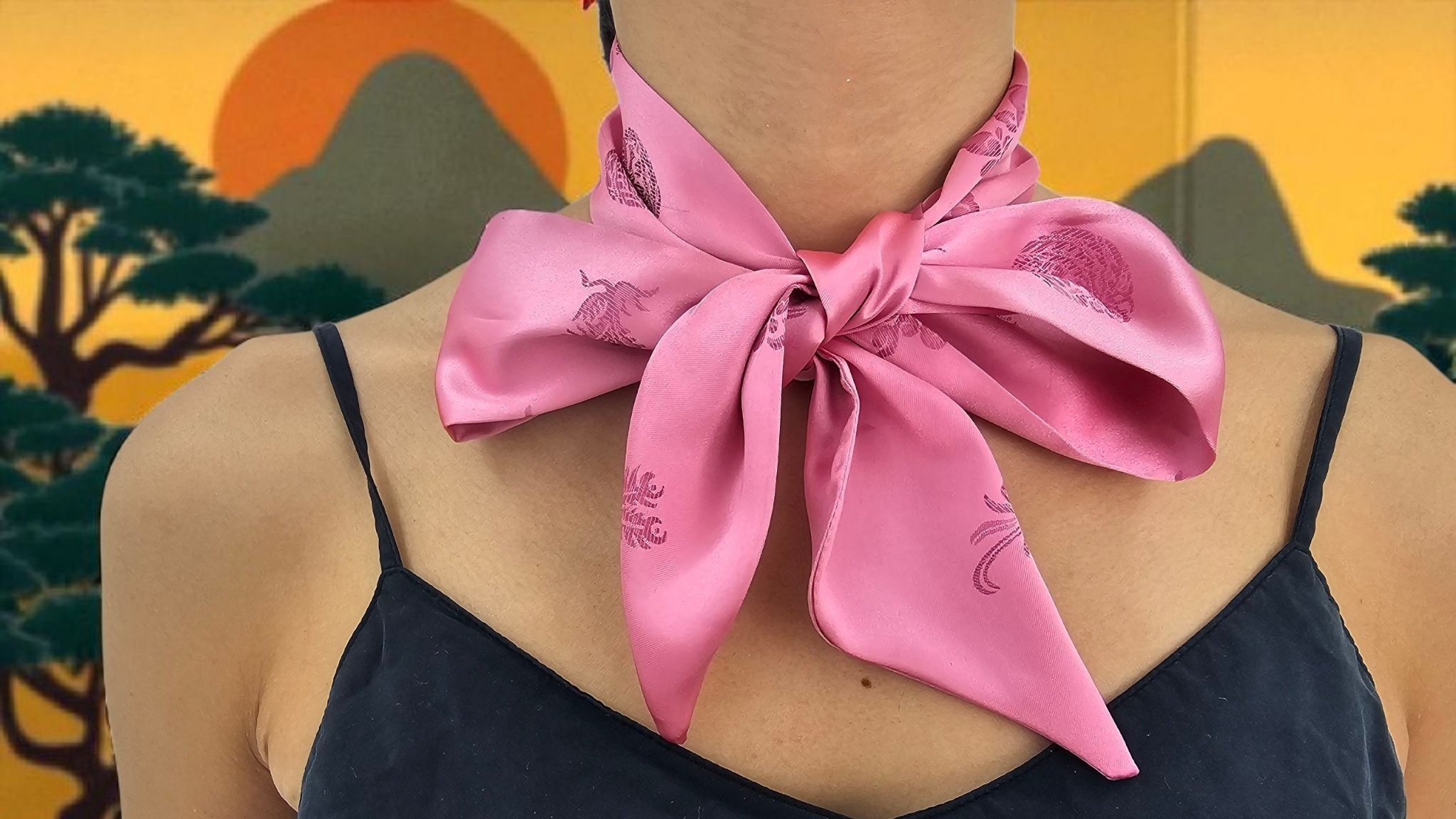 花印缎 K-丝巾  传统韩服面料的重生