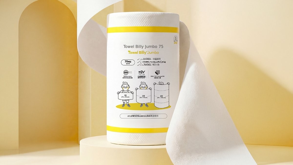 摆脱洗衣烦恼，首款免洗毛巾——TowelBilly加大号！