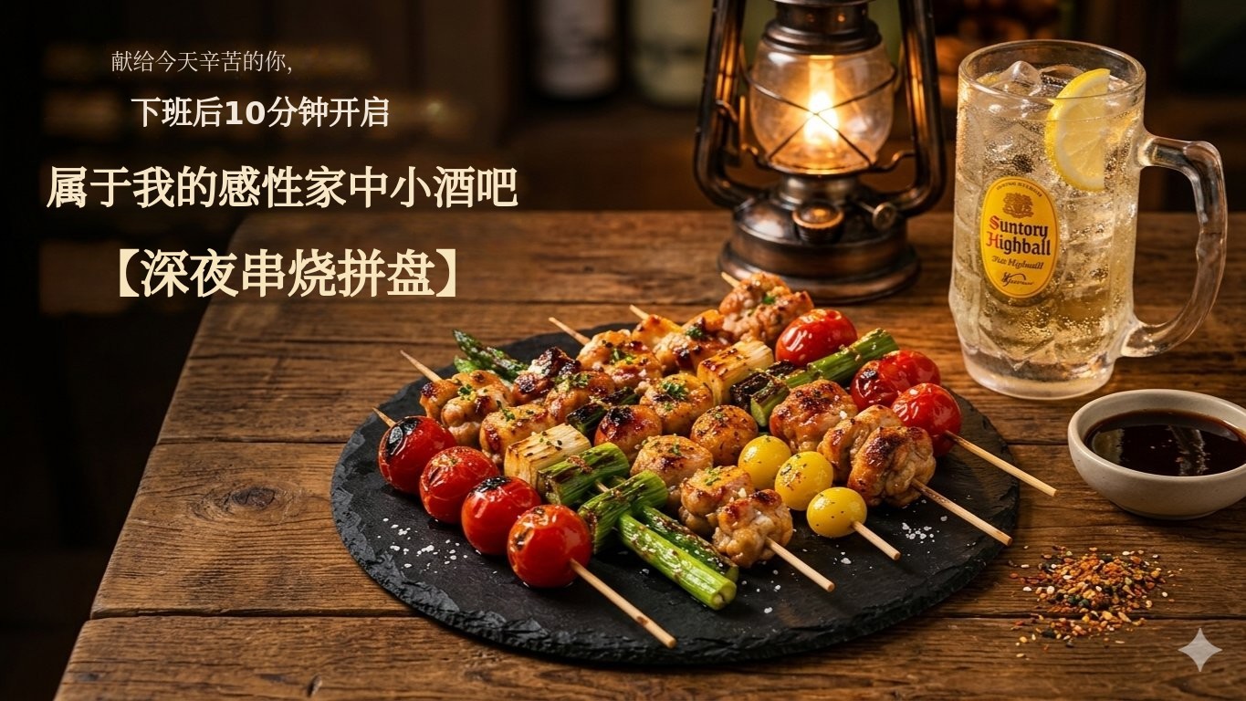 下班后10分钟，化身居酒屋的专属串烧拼盘