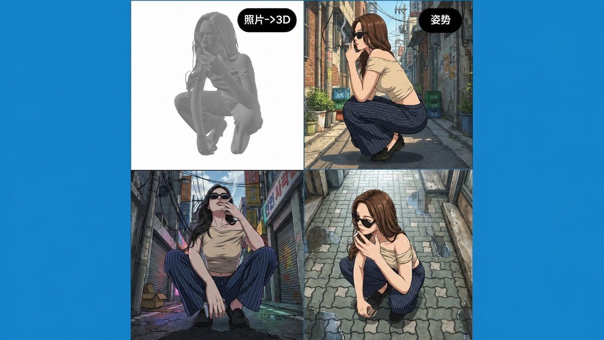 [别再犹豫了！] 照片3D转换，打造专属角色，随心定制姿势！