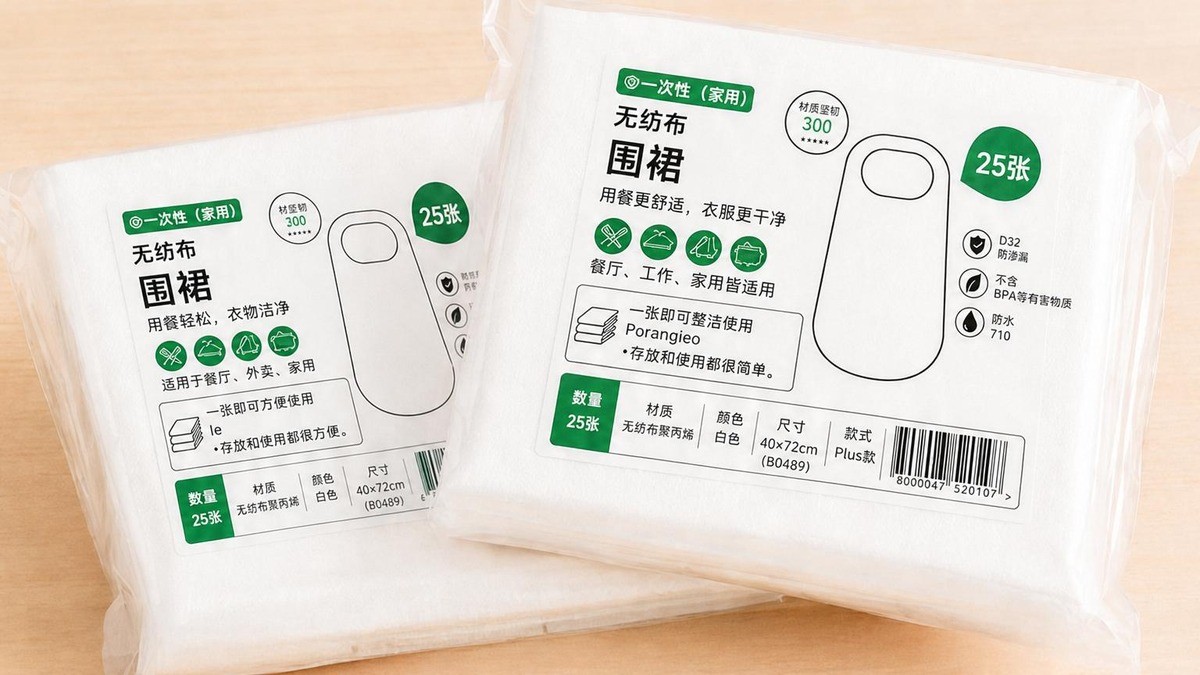 从外卖到露营，折叠设计更便携的一次性围裙