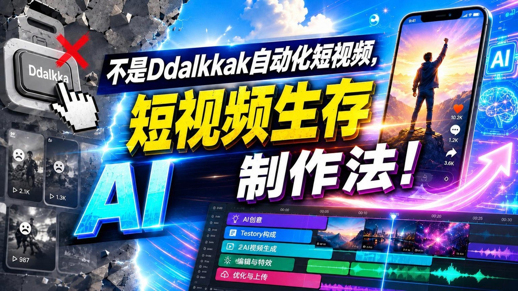 不只是自动生成短视频，教你打造能火的AI短视频！